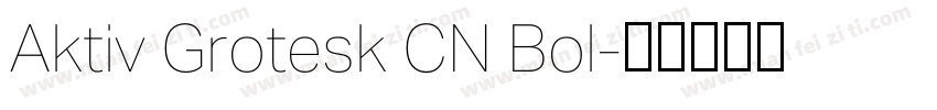 Aktiv Grotesk CN Bol字体转换